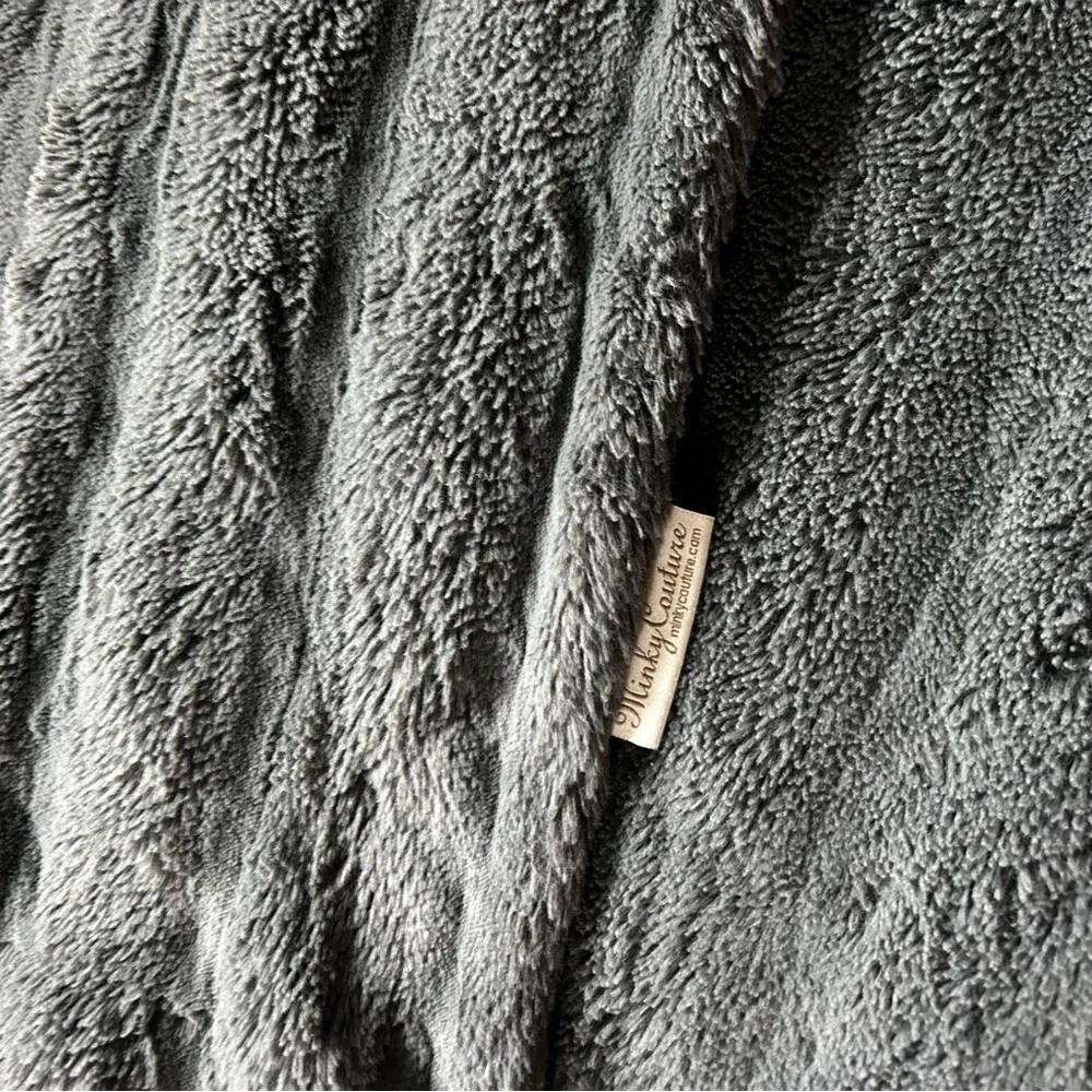 Dark Gray Travel Minky Couture Blanket